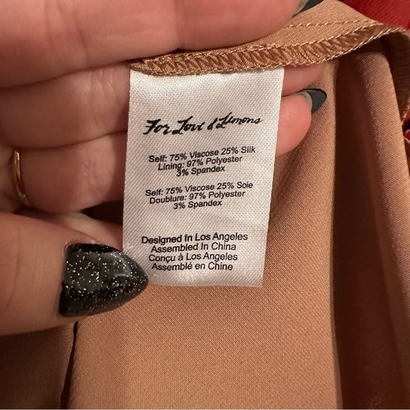 For Love & Lemons Nicole Floral Velvet Burnout Mini Dress Red Pink Small - Picture 6 of 8